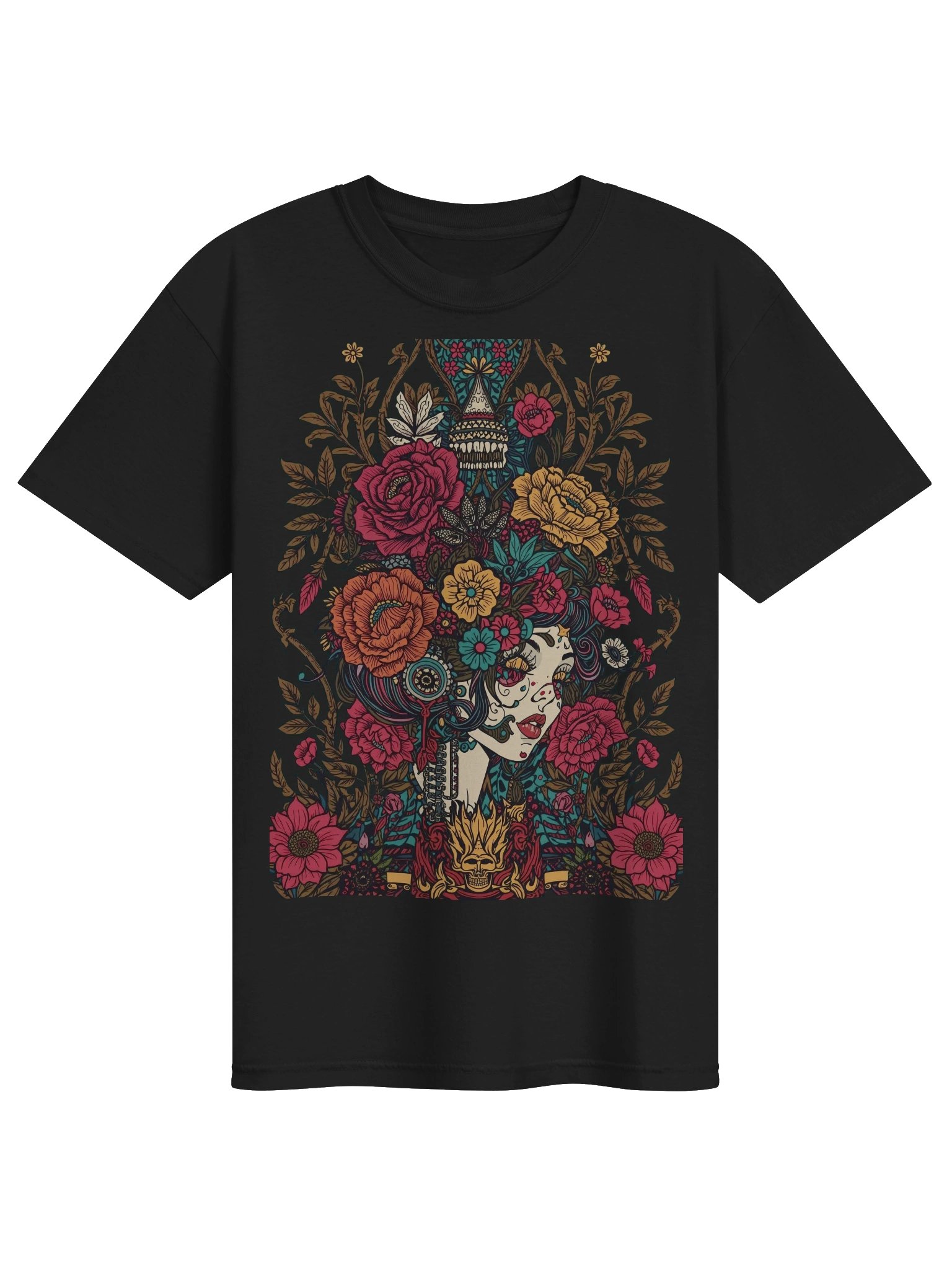 Midnight Blossom Portrait Heavyweight Tee product image (1)