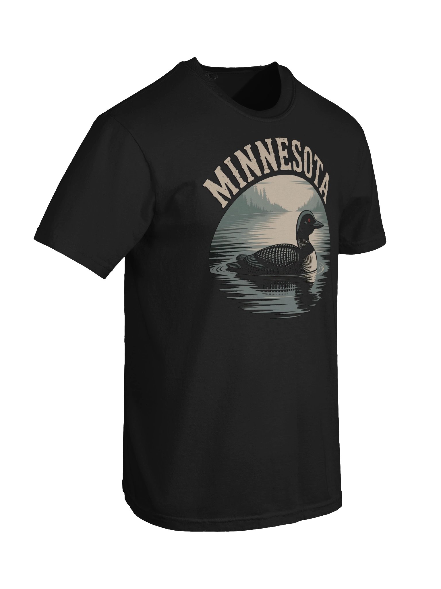 Minnesota Loon Lake T-Shirt | Vintage Northwoods State Pride Tee product image (6)