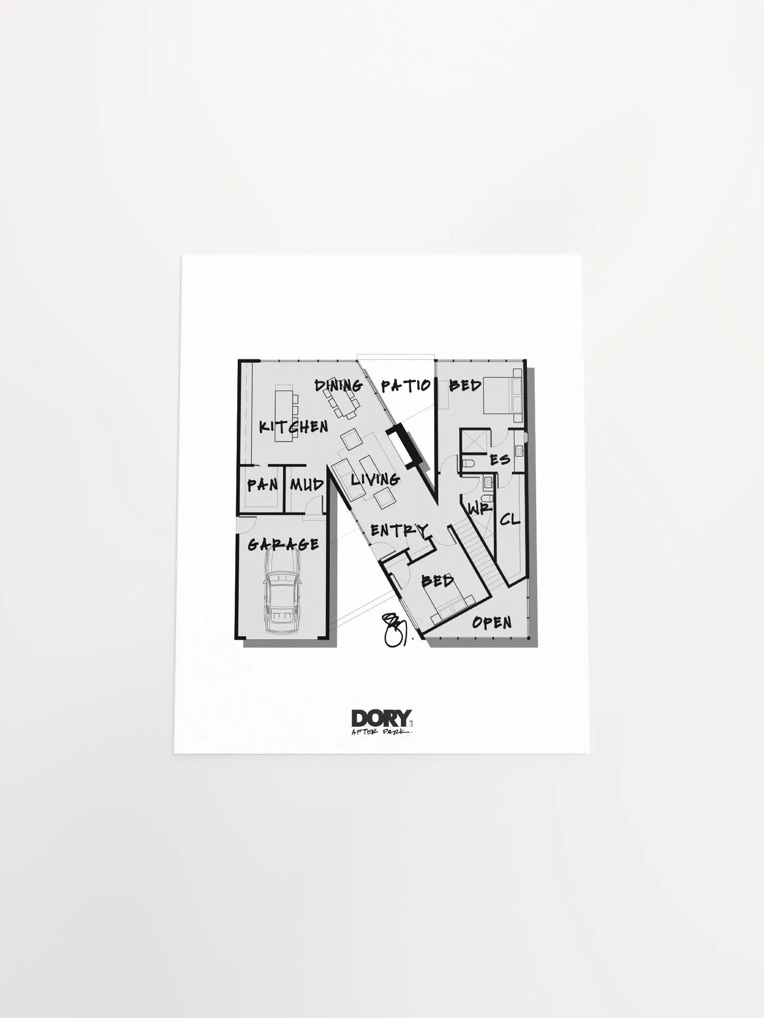 Alphabet Floor Plan Poster - N product image (4)