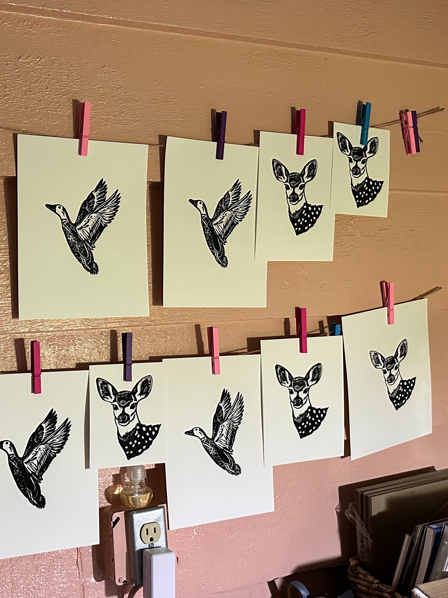 Oh Deer! Linocut Print product image (3)