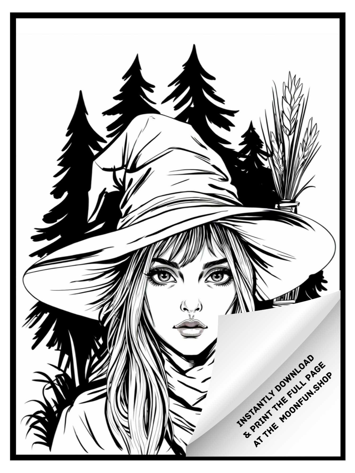 🧙 70 Witches & Haunted Places Halloween Coloring Pages for Teens & Adults product image (2)