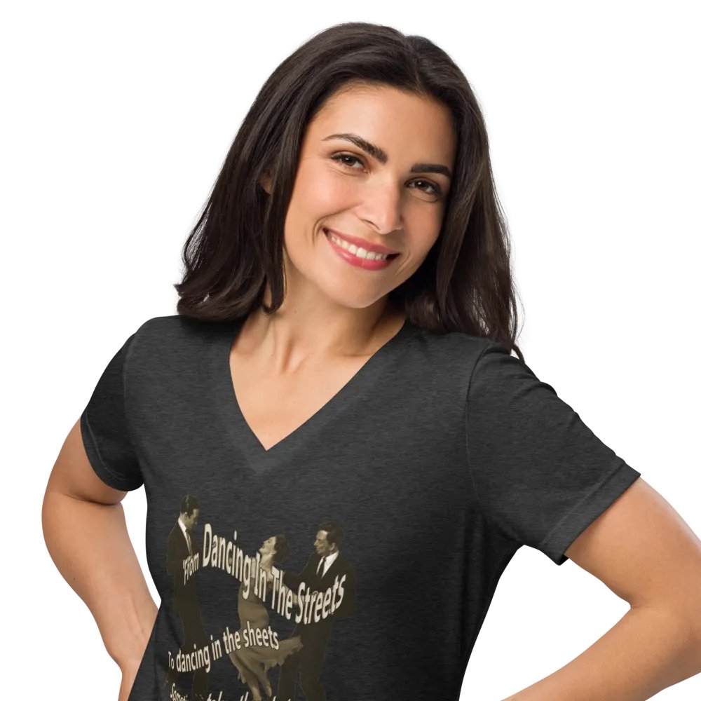 Three to Tango Swingers Threesome V neck women's T-shirt product image (12)