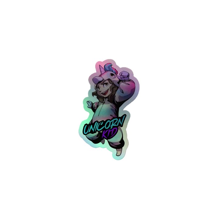 Unicorn Kid Holographic Kiss-Cut Sticker product image (1)