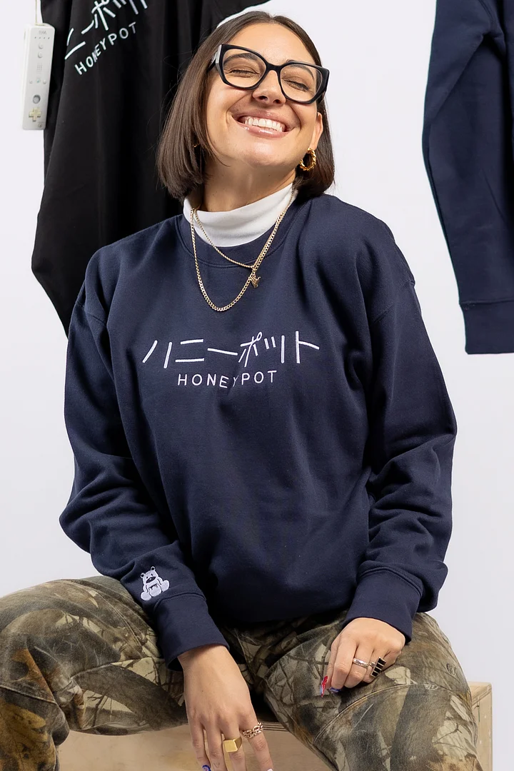Honeypot Katakana Premium Embroidered Crewneck product image (2)