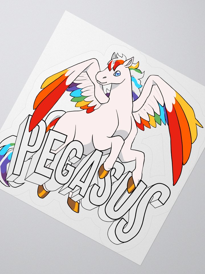 Rainbow Pegasus Kiss Cut Stickers product image (2)