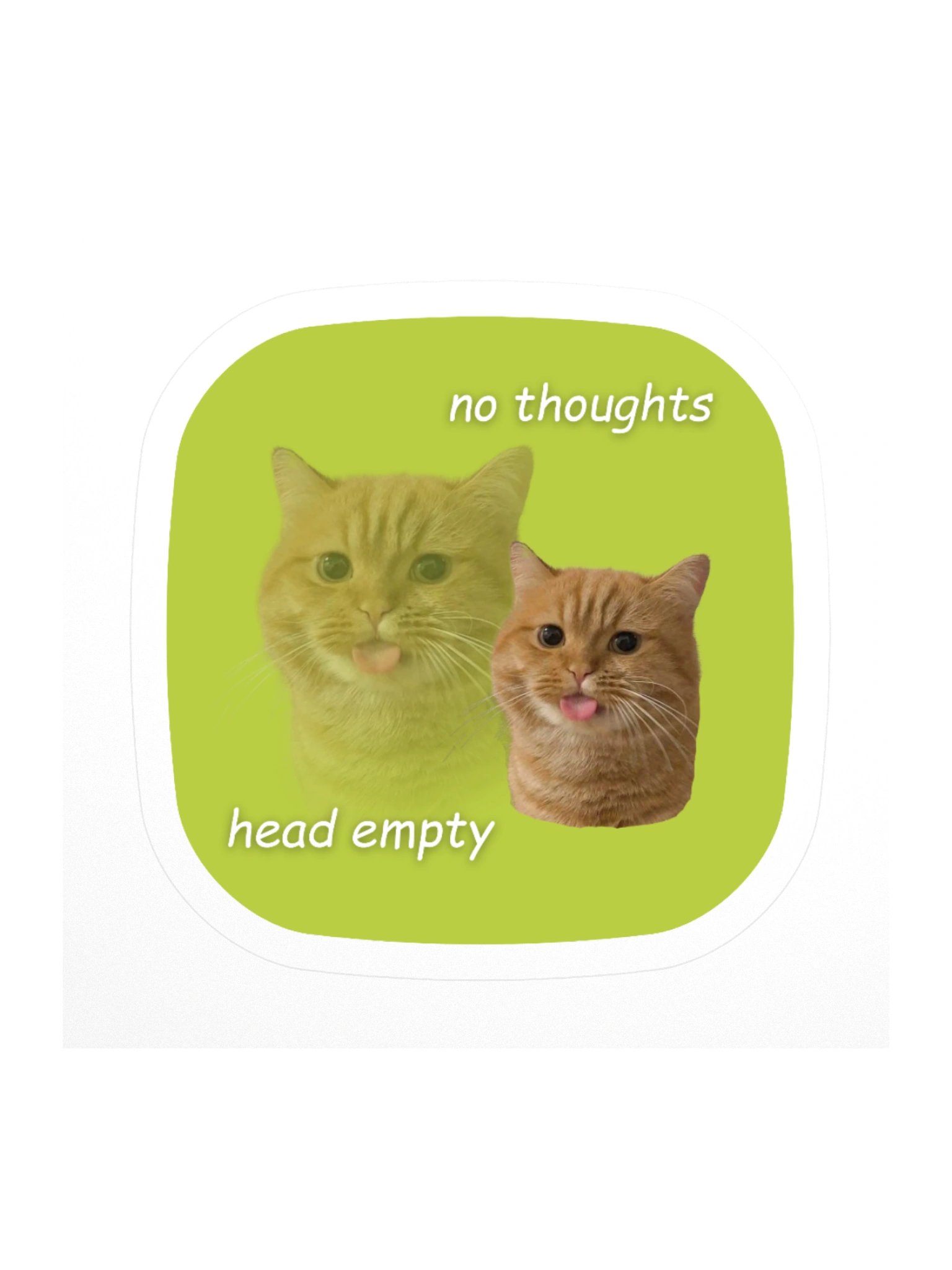 No thoughts head empty sticker product image (1)