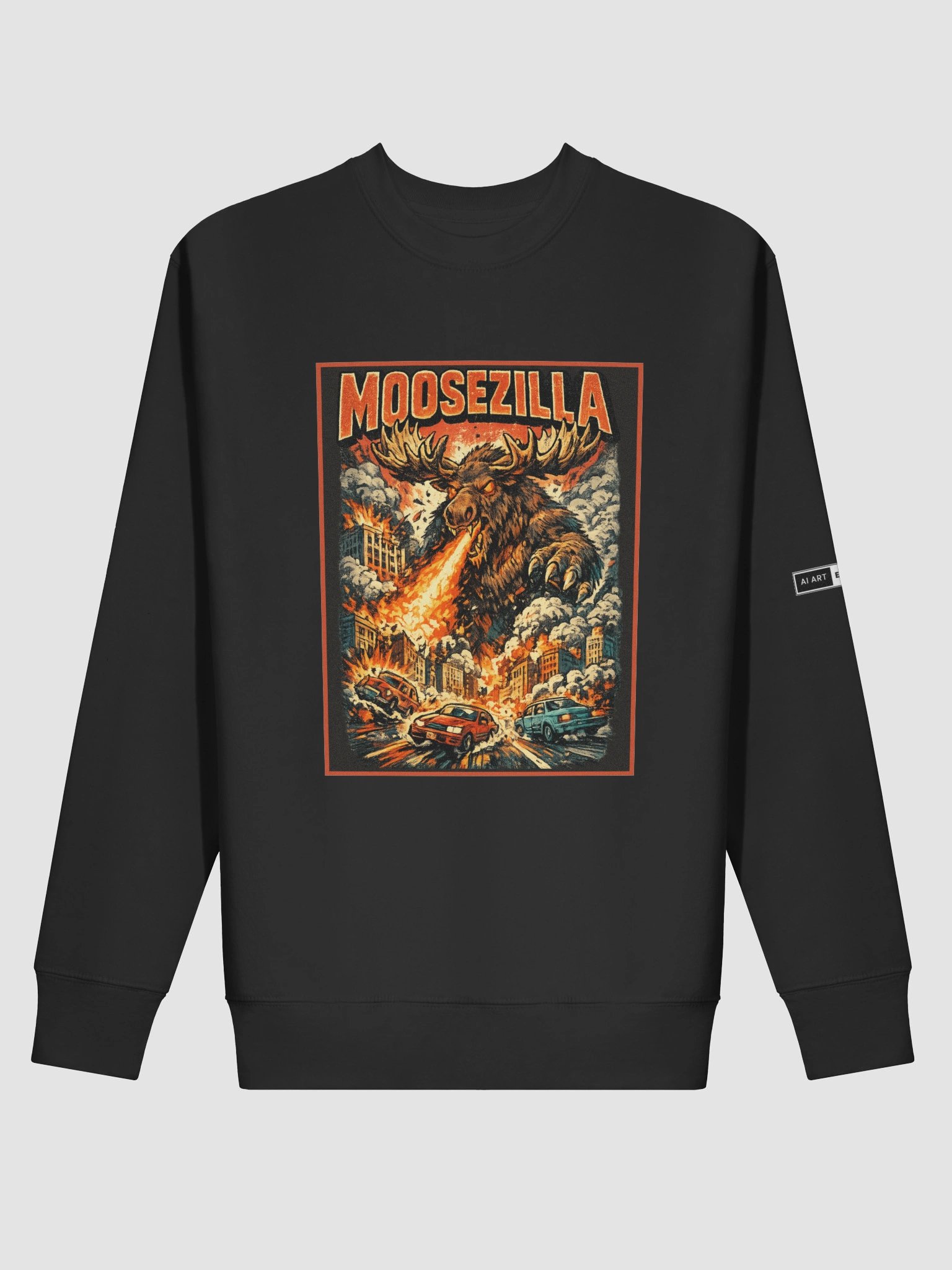 "MOOSEZILLA" premium cotton sweatshirt product image (1)
