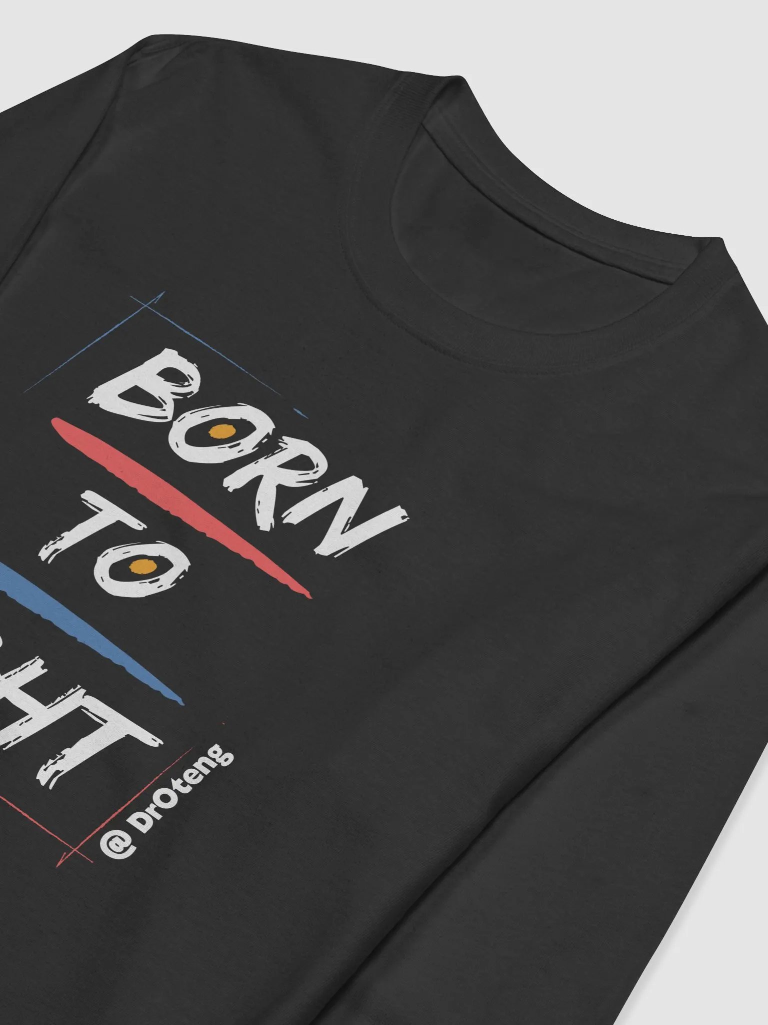 Born to fight shirt black long sleeve product image (3)