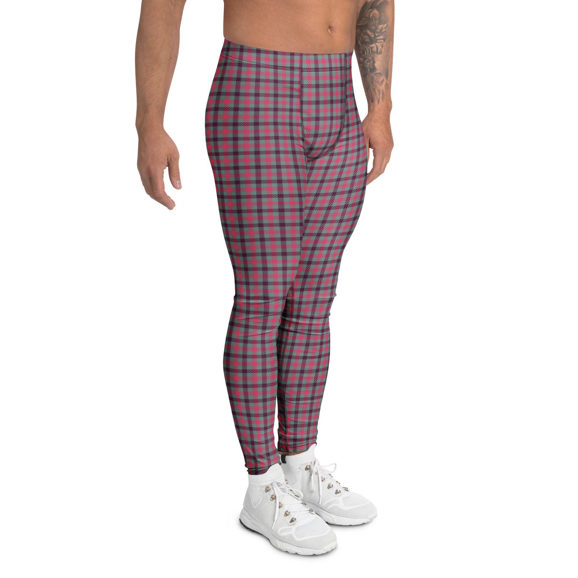 Vintage Plaid Tartan Checkered Men's Leggings product image (3)