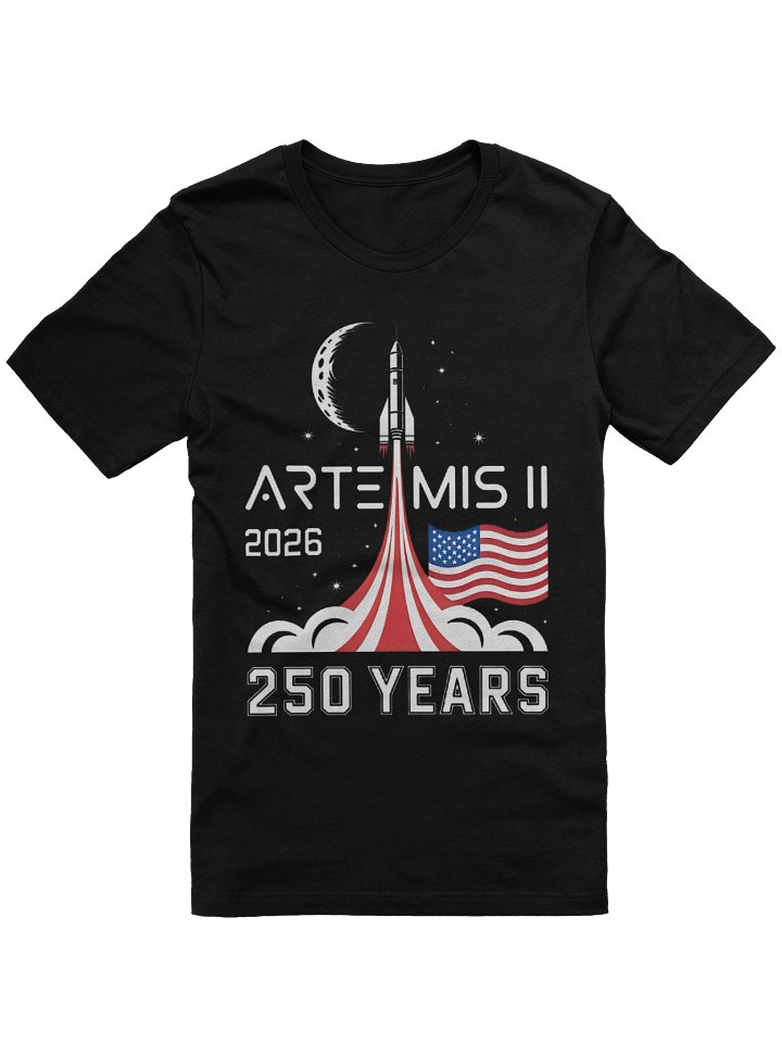 2026 250 Years American History Artemis II Launch Back to The Moon Mission Supersoft T-shirt product image (5)