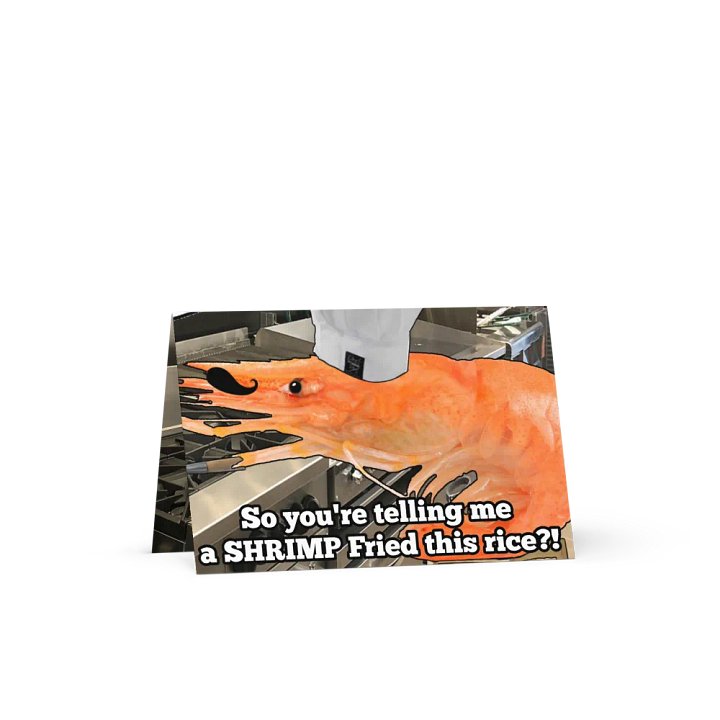 Shellby The Shrimp Waifu Greeting Card product image (1)
