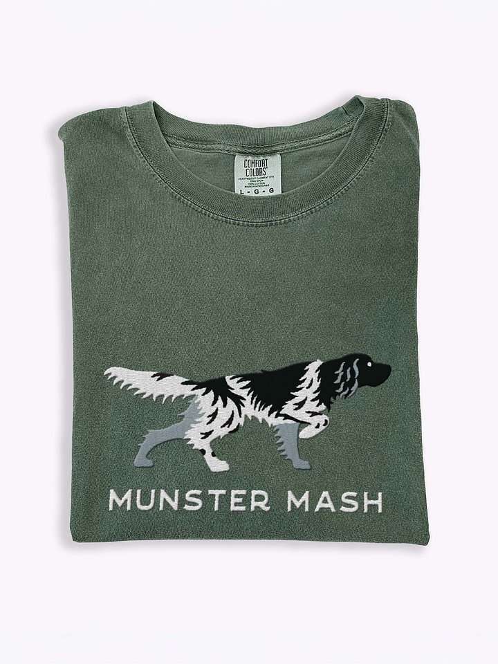 Munster Mash T-Shirt (Embroidered) of a Large Münsterländer(Black & White) product image (1)