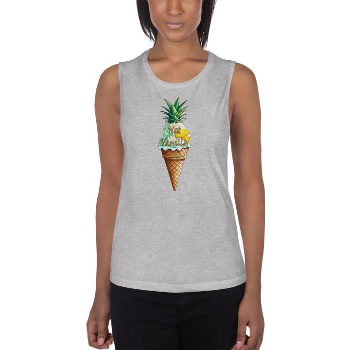 Not Vanilla Ice-cream cone flowy tank shirt product image (13)
