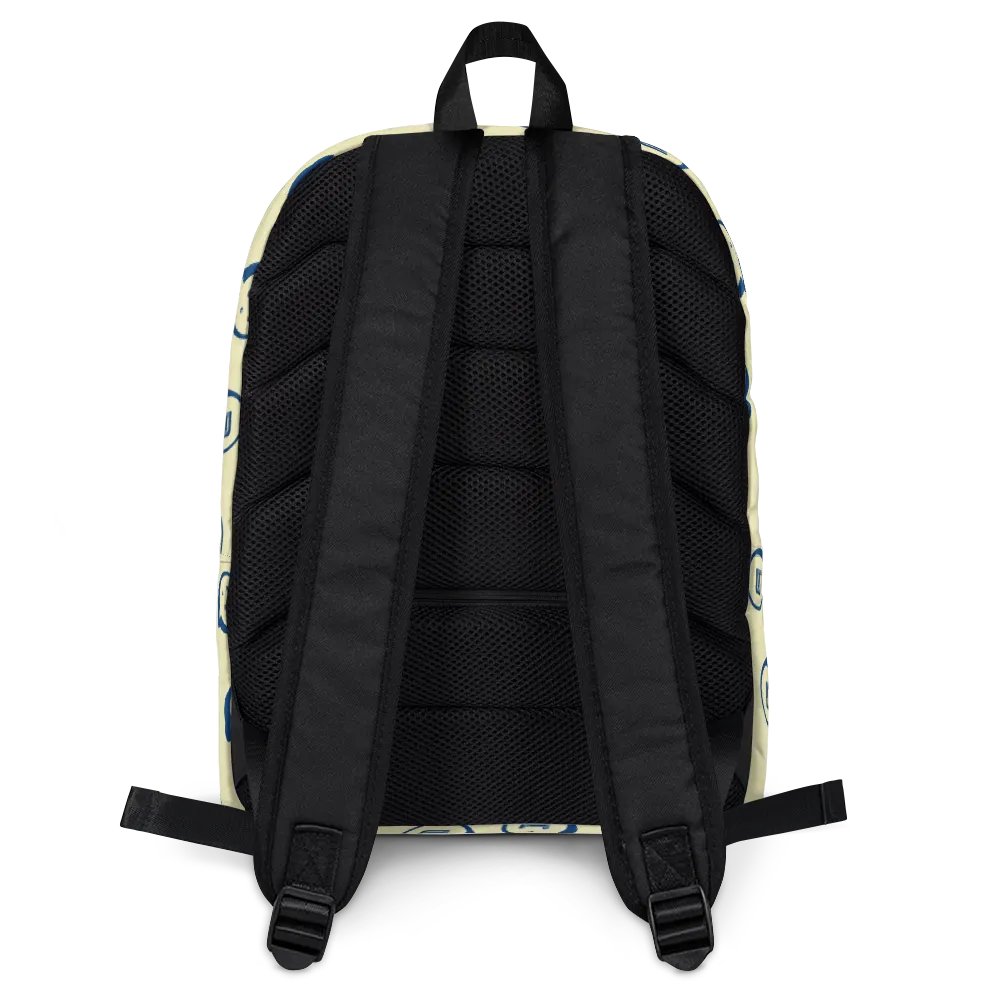Run Button Logo All-Over Print Backpack - Blue product image (4)