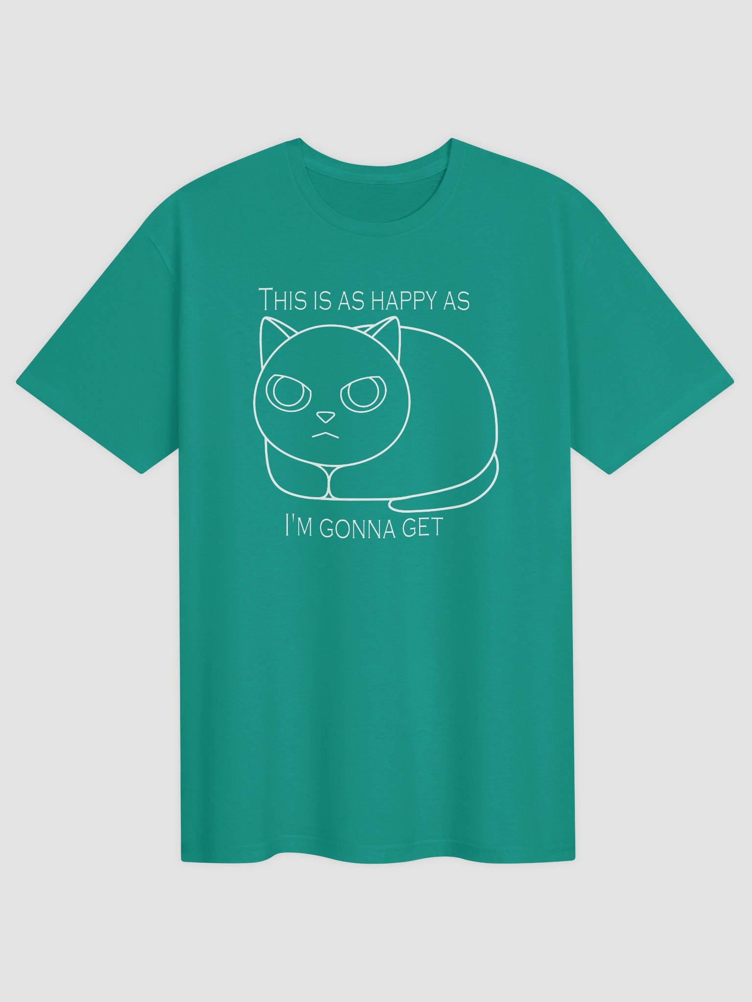Happy Grumpy Cat (White Print) - Unisex Adult Super Soft Lightweight T-shirt product image (22)