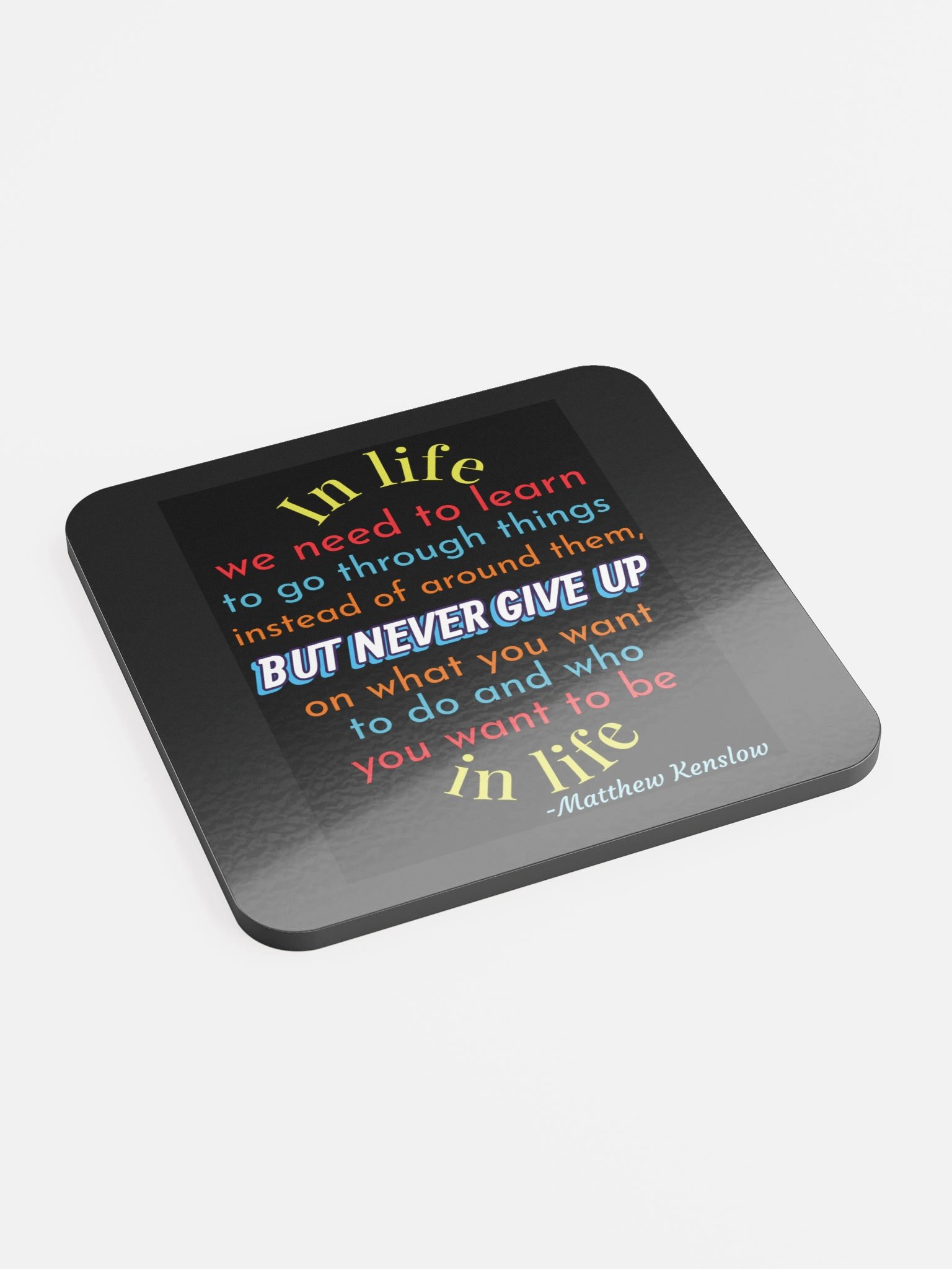 Glossed Cork Coaster [Quote 7] product image (2)