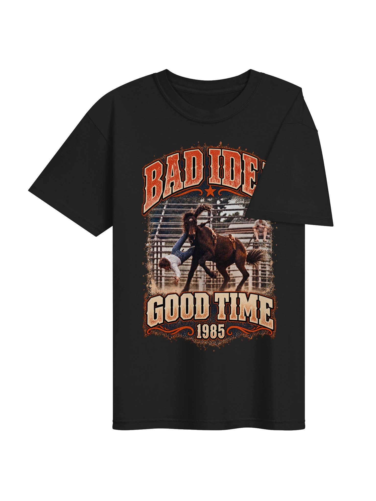 Vintage Rodeo T-Shirt — Bad Idea. Good Time. 1985 | Broken Arena™ product image (8)