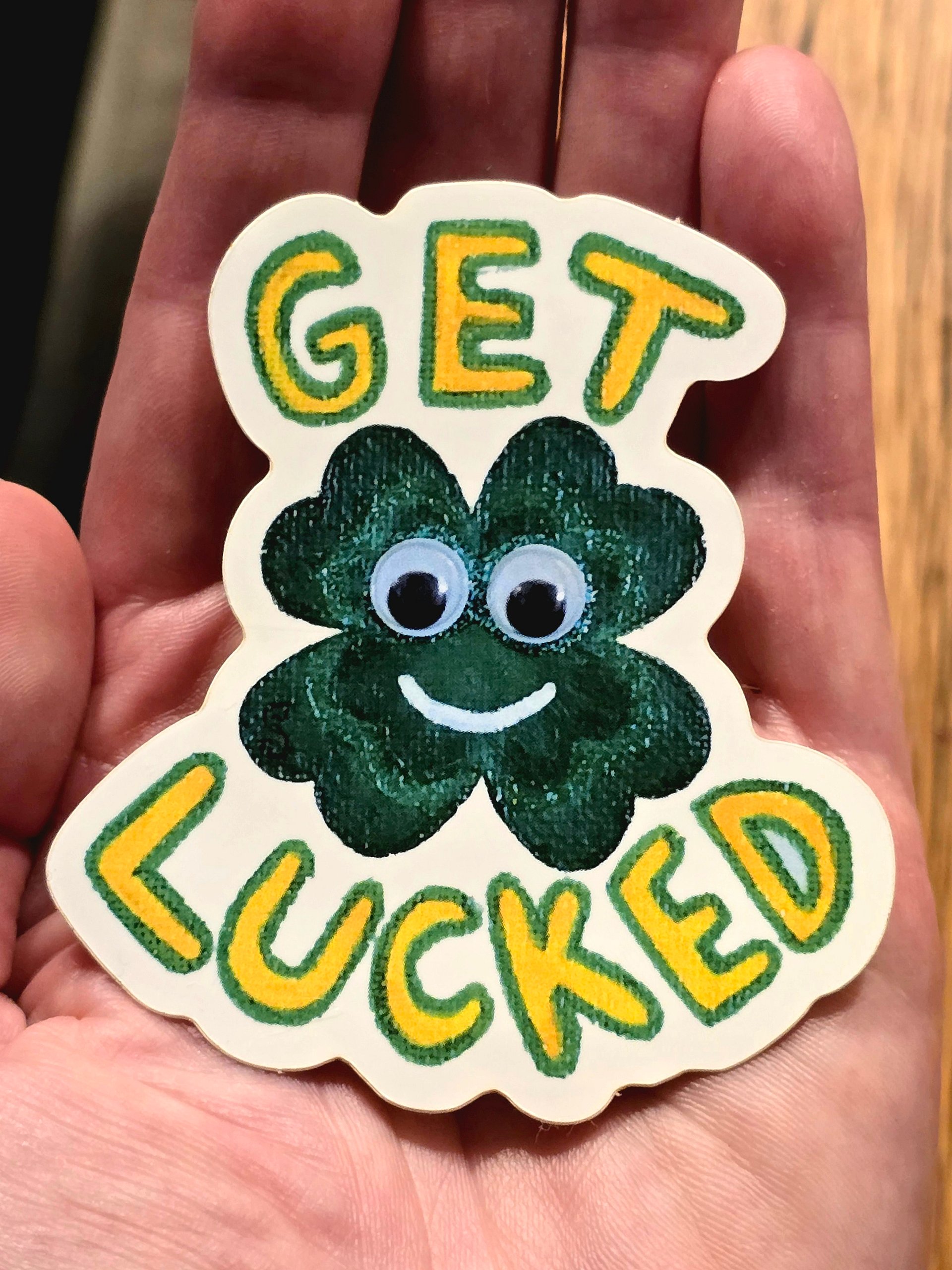 Get Lucked Shamrock Die-Cut Stickers product image (3)