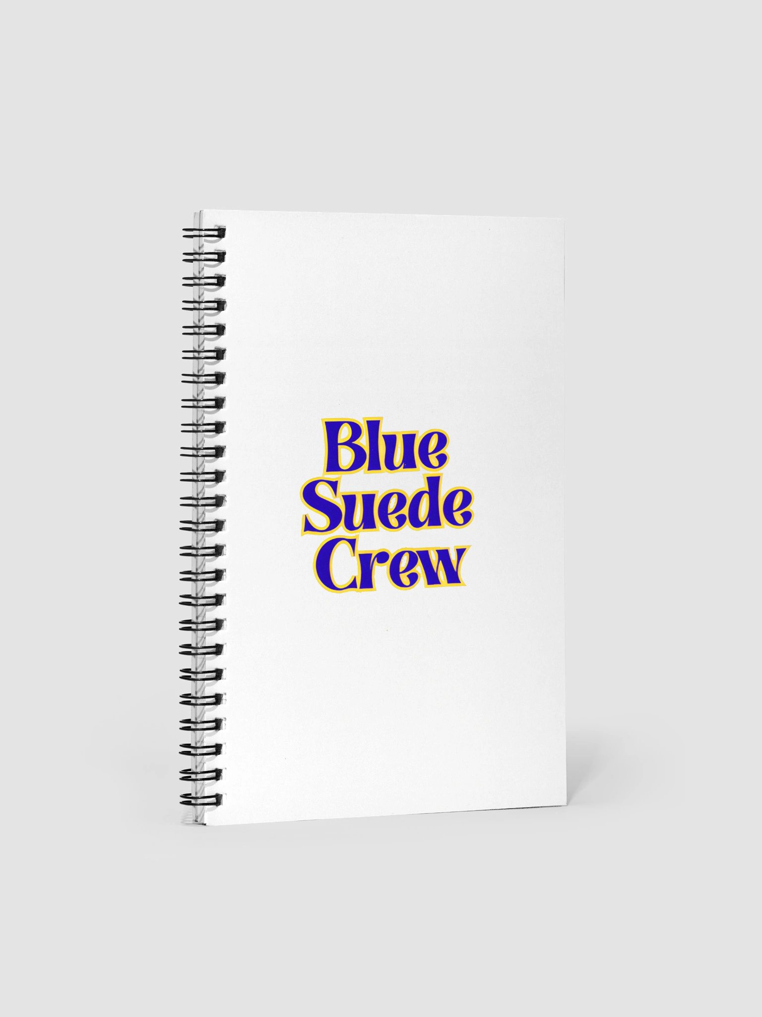 Blue Suede Crew Spiral Notebook — Retro Typography product image (1)