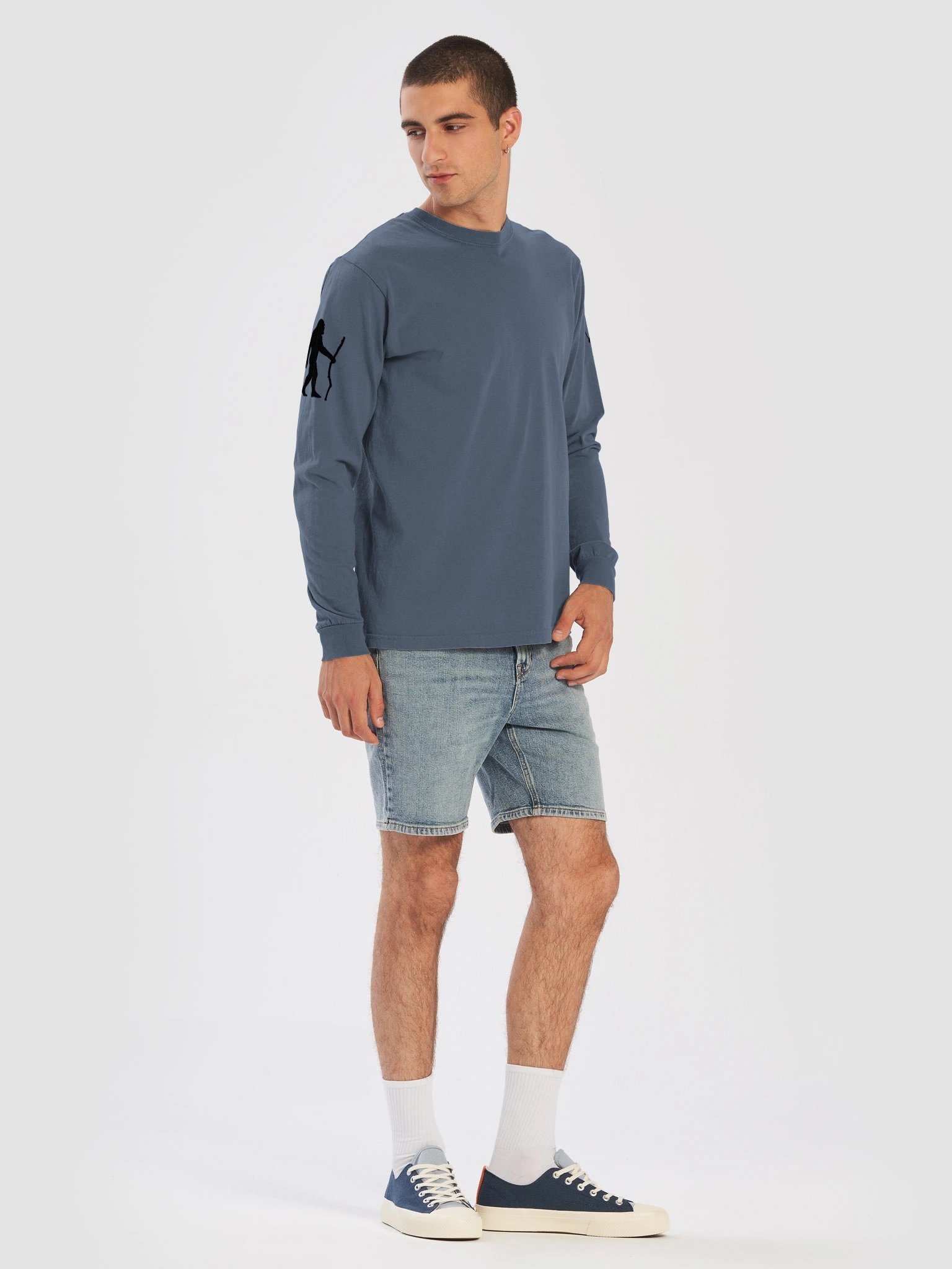 Sasquatch Stick-Walker Cotton Long-Sleeve Tee / Feel the MO product image (1)