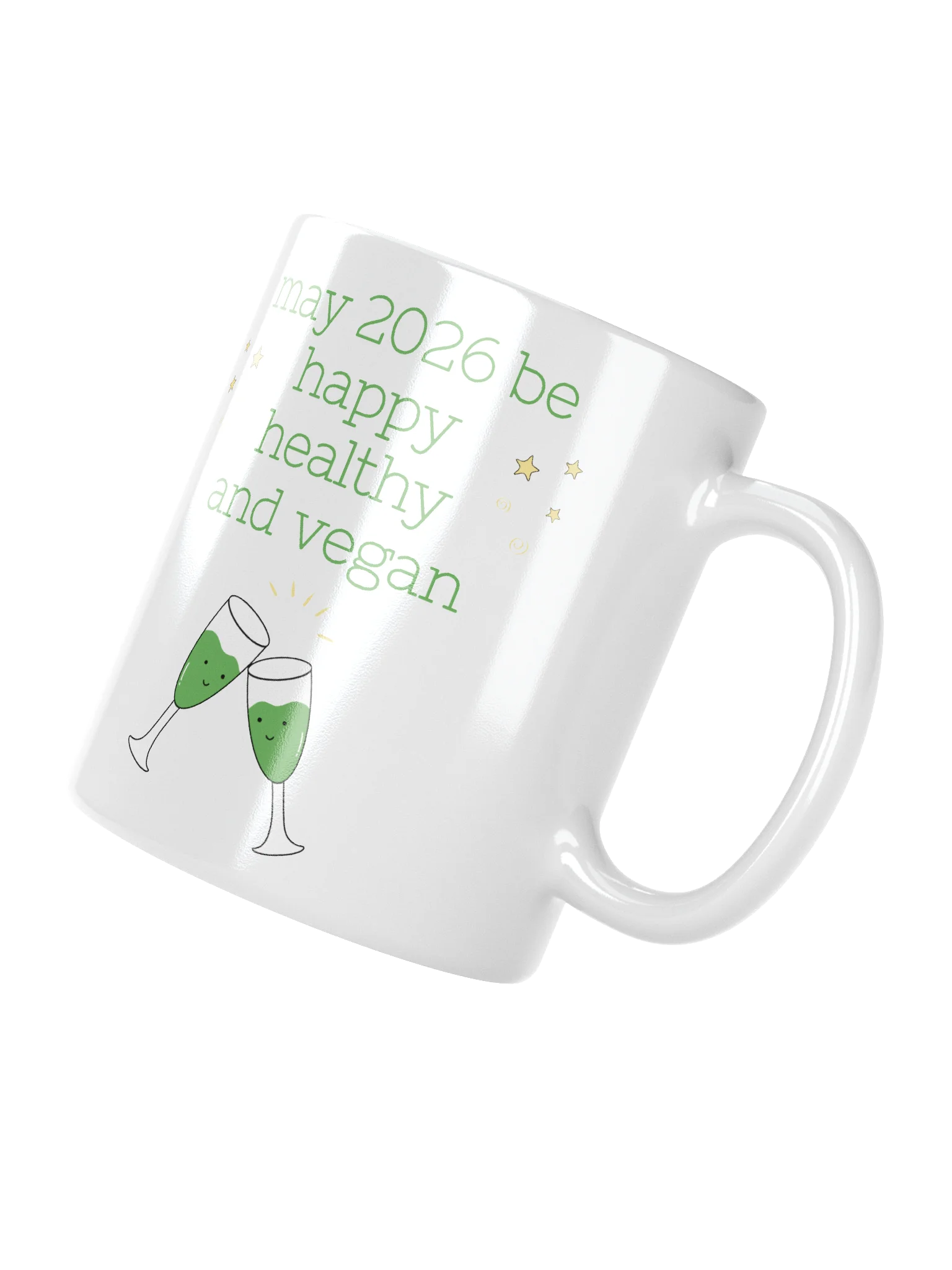 “Happy, Healthy, and Vegan 2026” Coffee or Tea Mug product image (3)