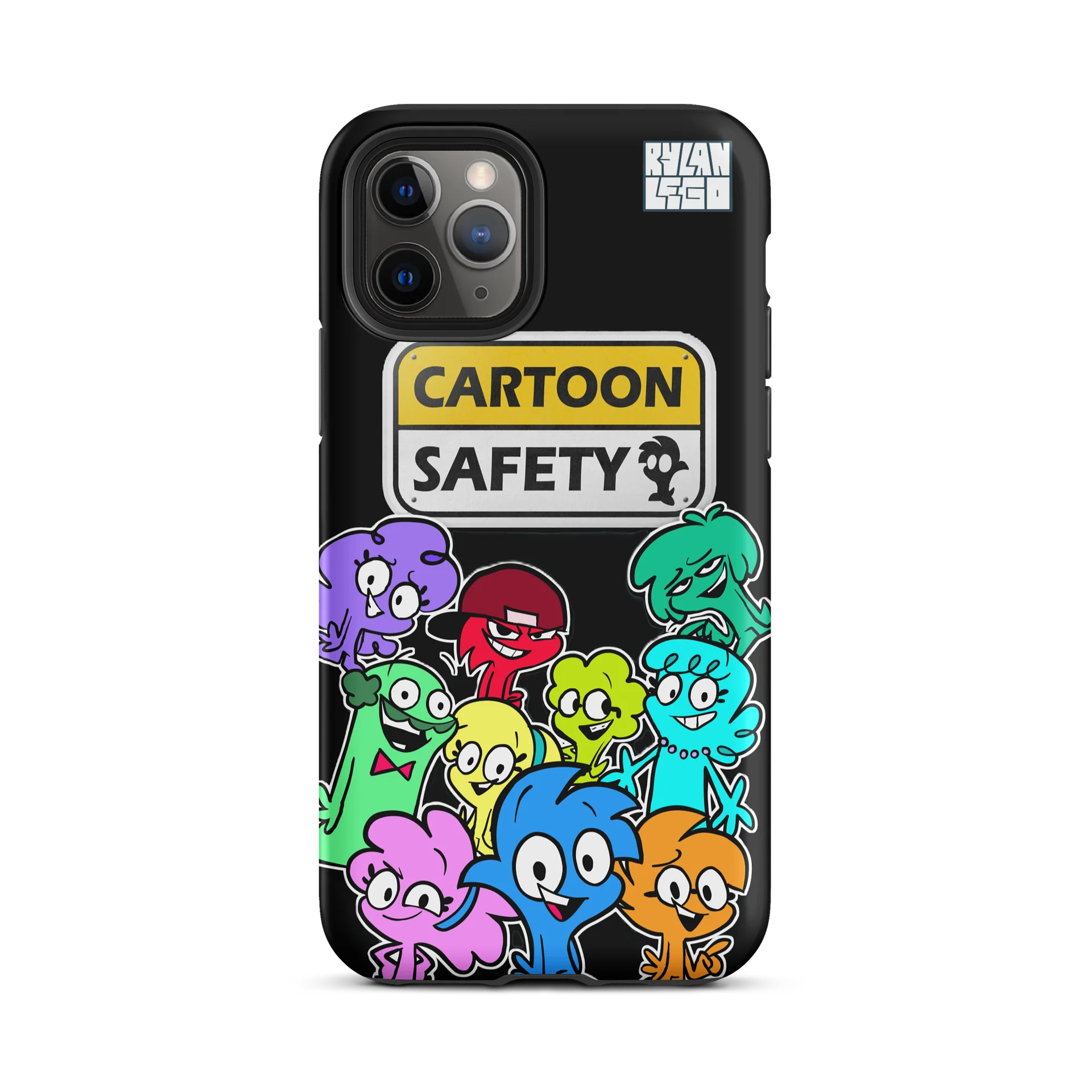 Cartoon Safety - Black iPhone® Tough Case product image (2)