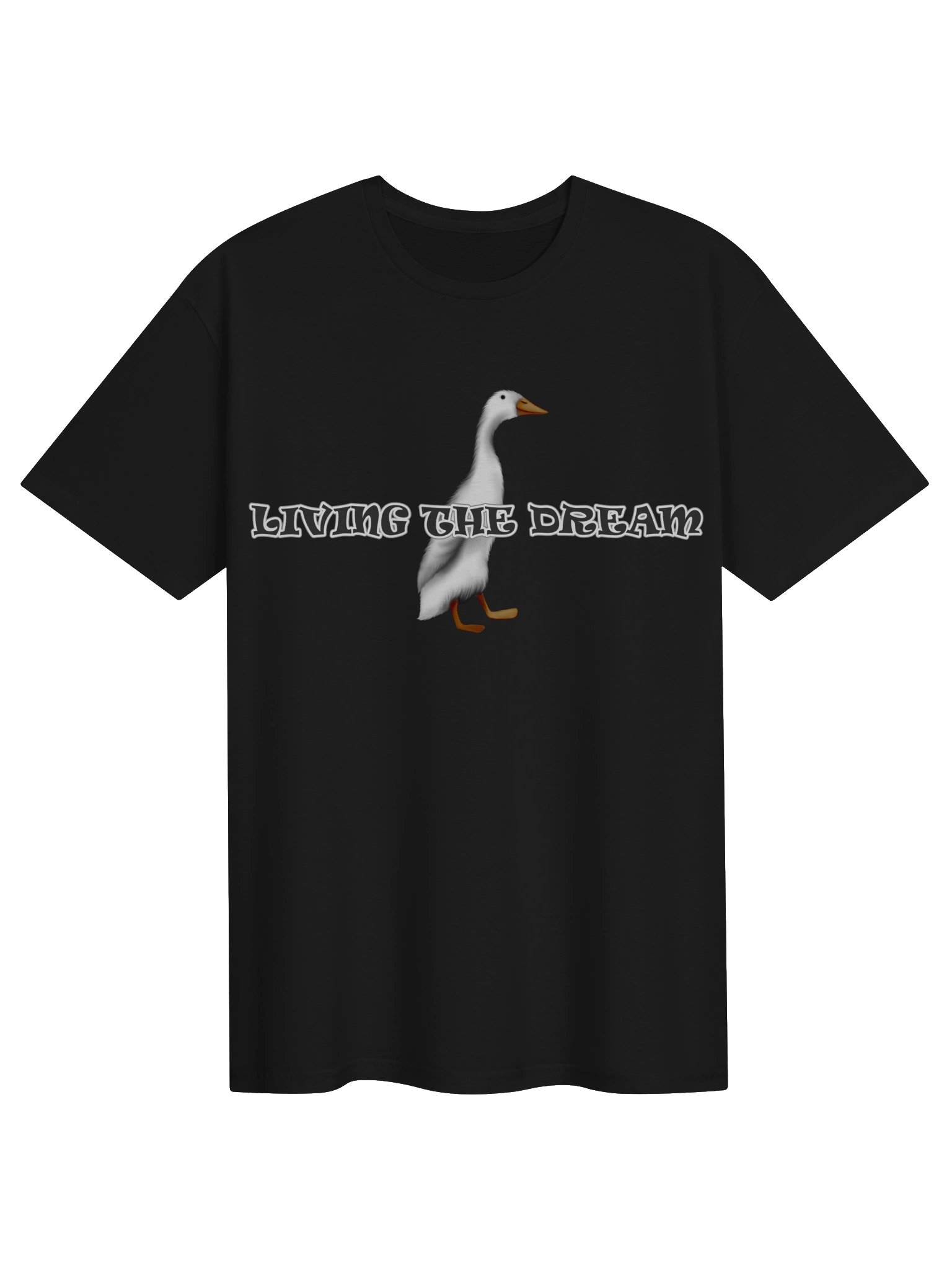 Duck "LIVING THE DREAM" T-Shirt. Unisex Gildan Softstyle T-Shirt product image (1)