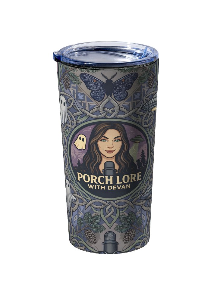 PORCH LORE DEVAN PERIWINKLE MOTH TUMBLER product image (2)