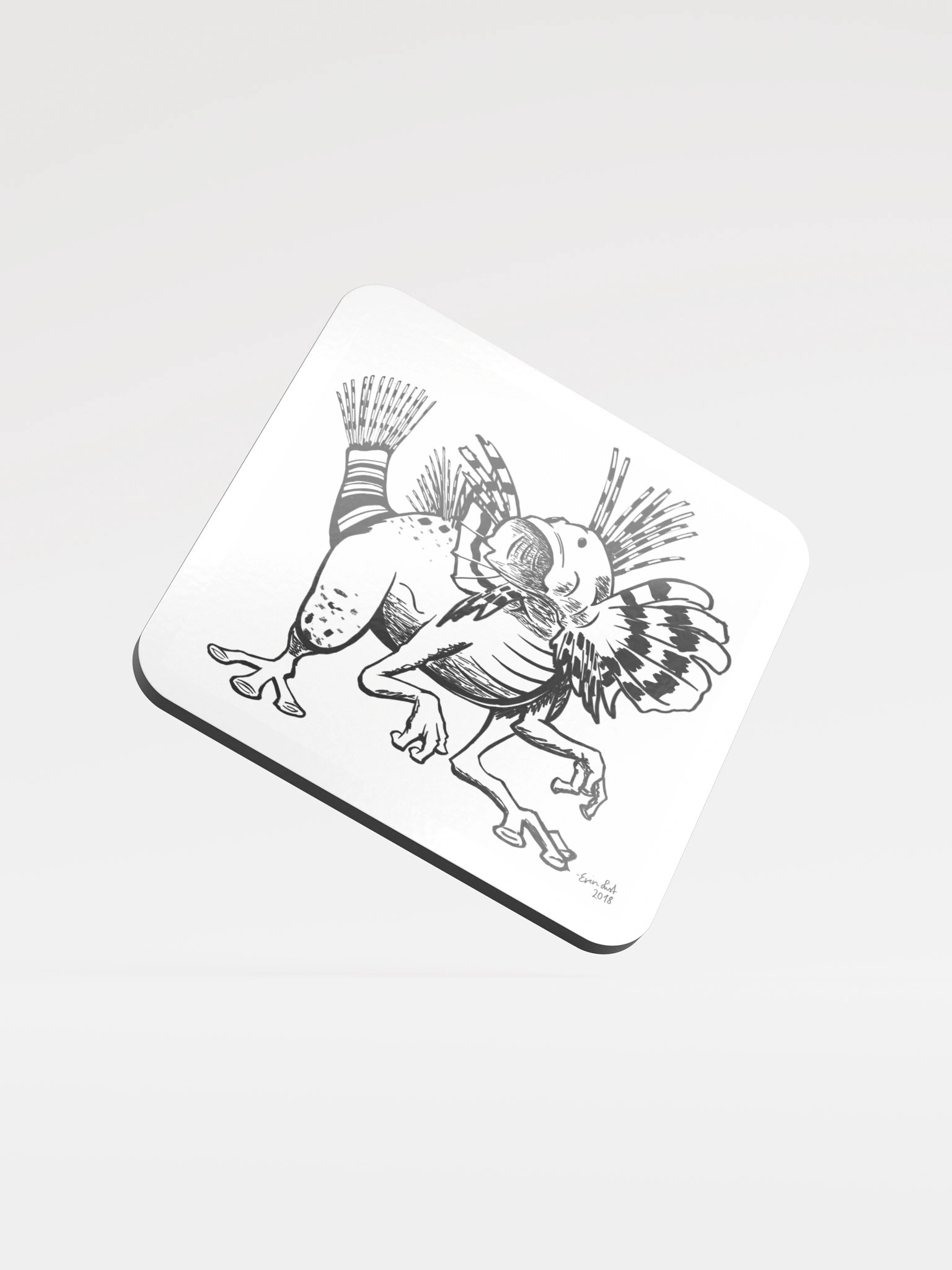 Lioncroaker - Glossed Cork Coaster product image (1)