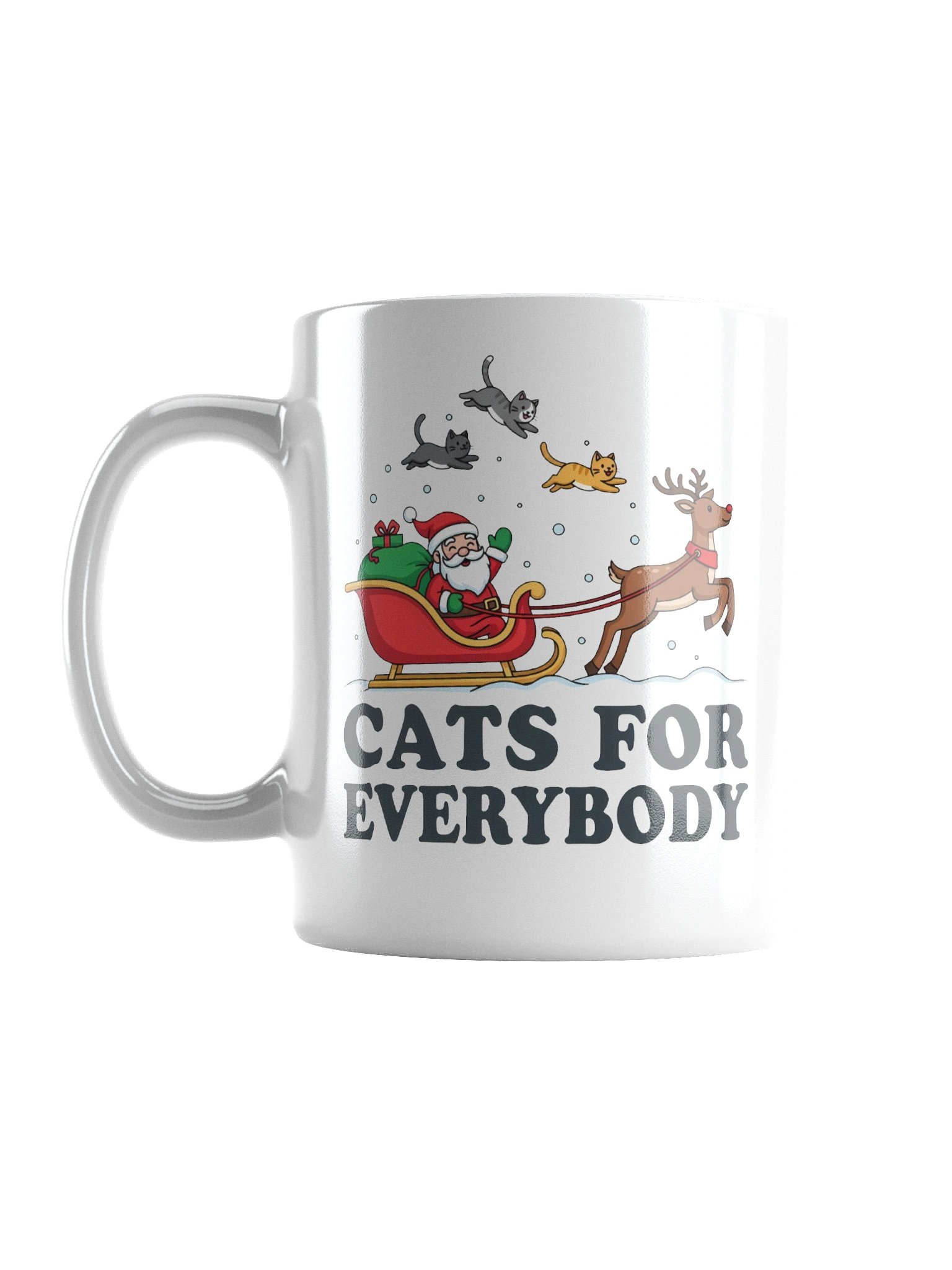 Santa's Cats for Everybody Glossy Mug product image (3)