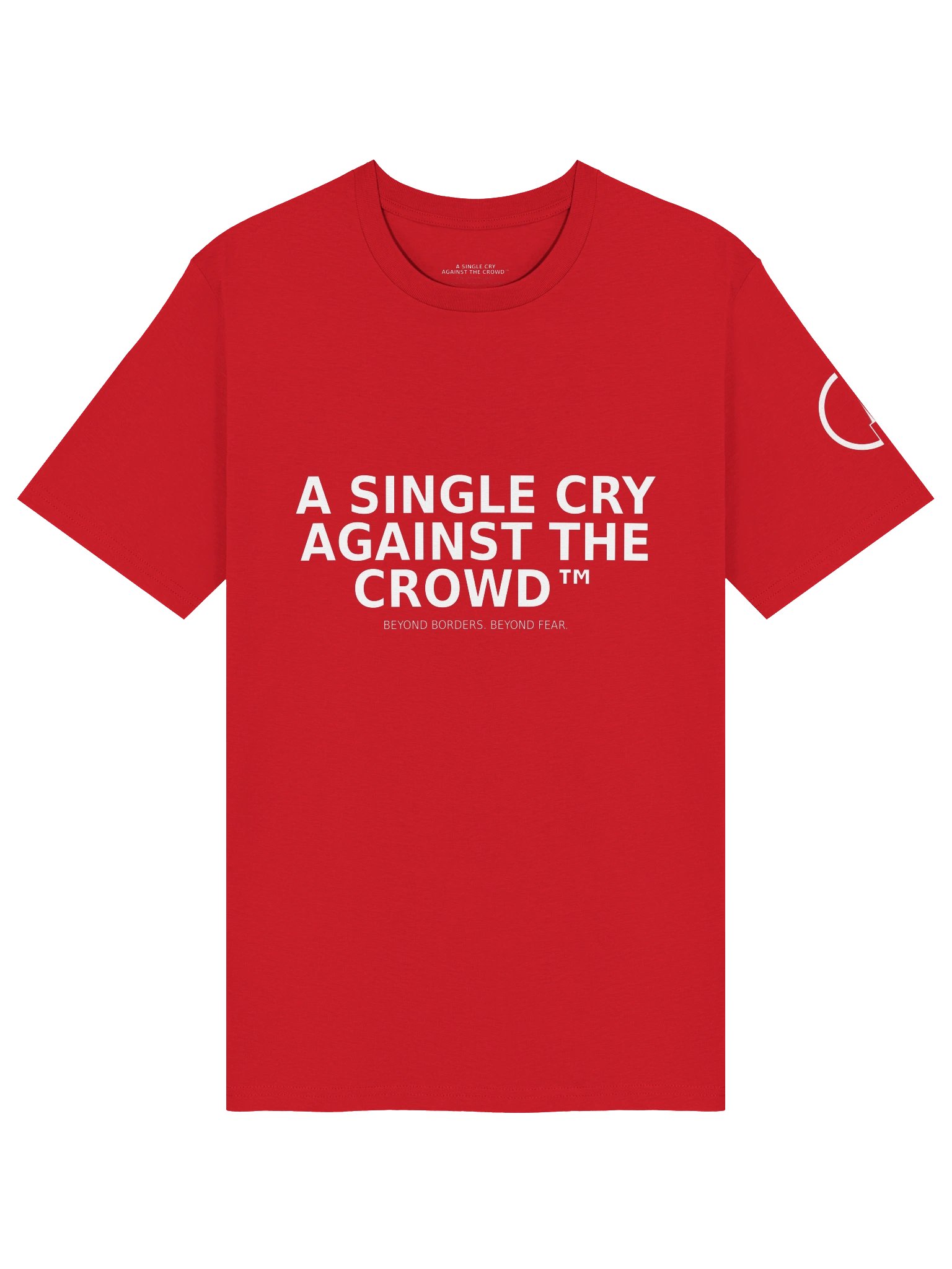 A Single Cry Against the Crowd™ — Signature Organic Red T-Shirt product image (11)