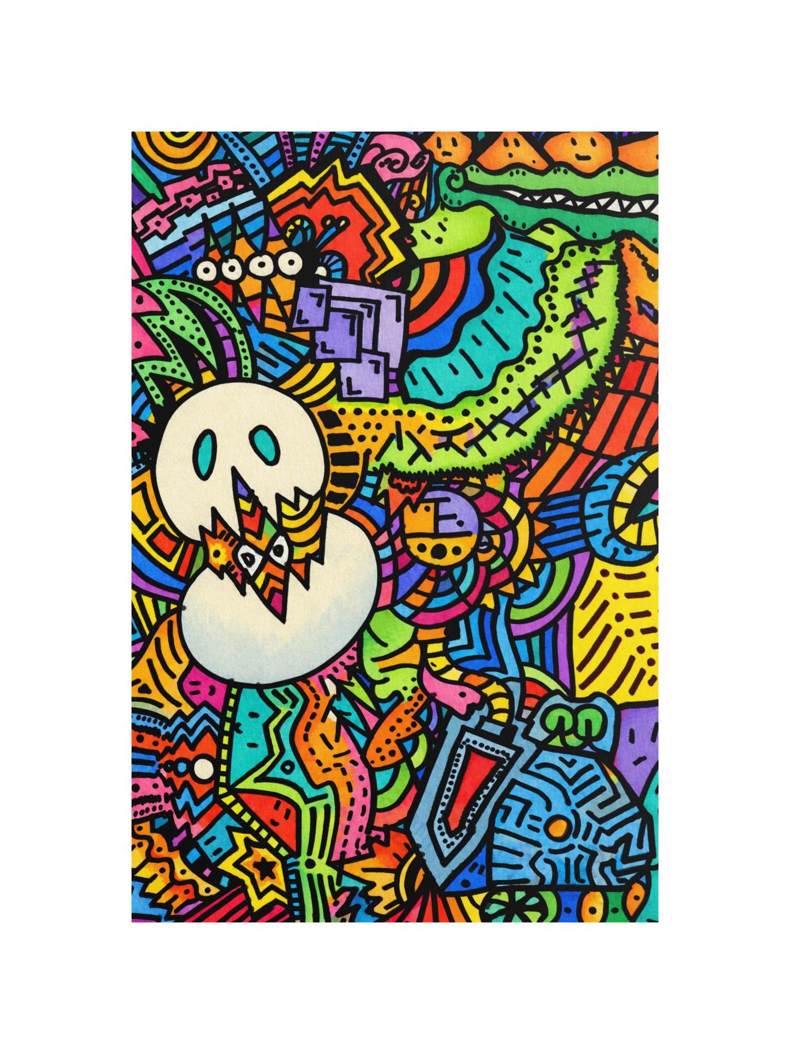 #4 Running from Thoughts - Color Poster product image (4)