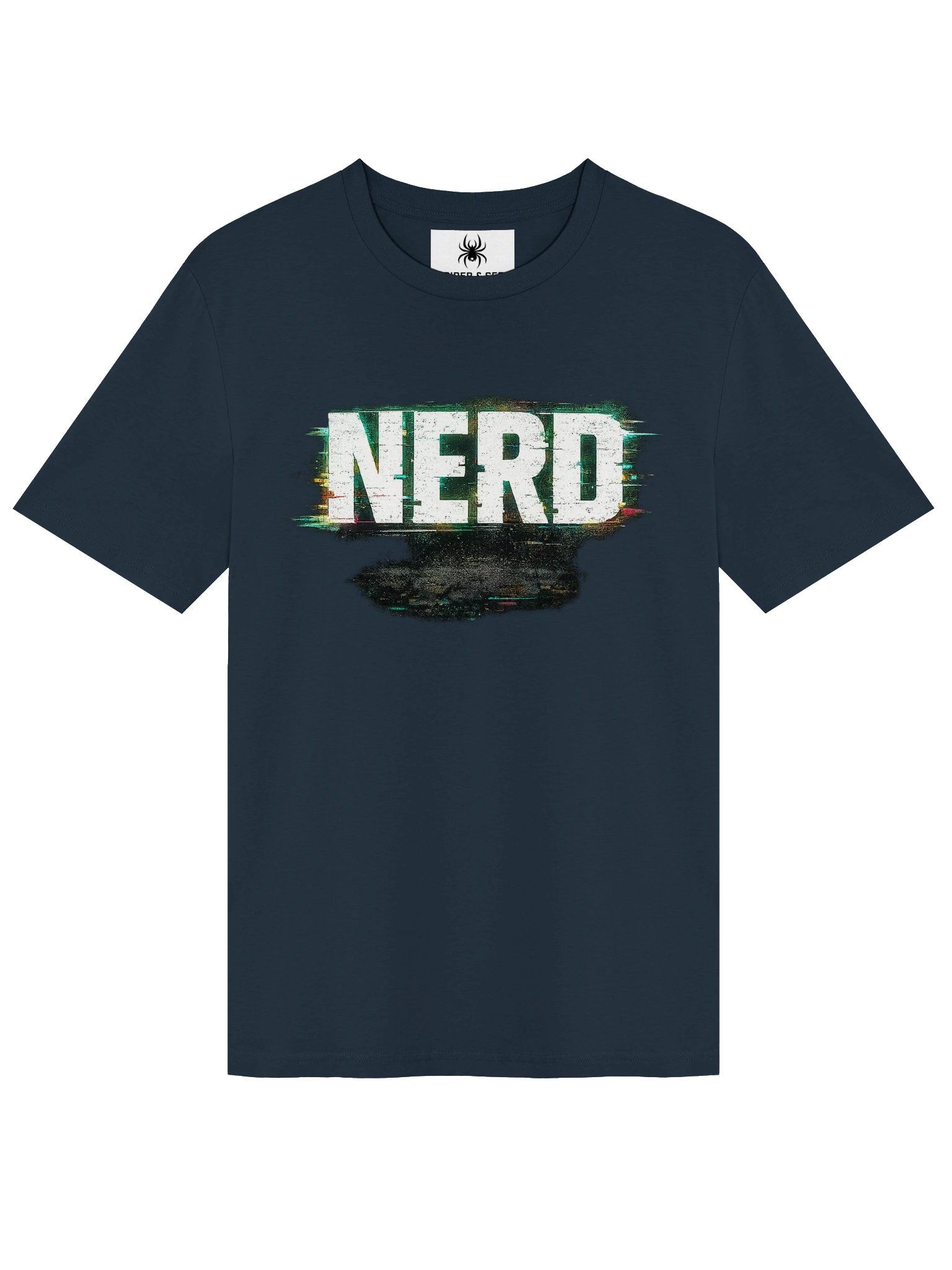 NERD" Glitch Tee – Bold Chrome Type | Wear It As a Compliment product image (9)