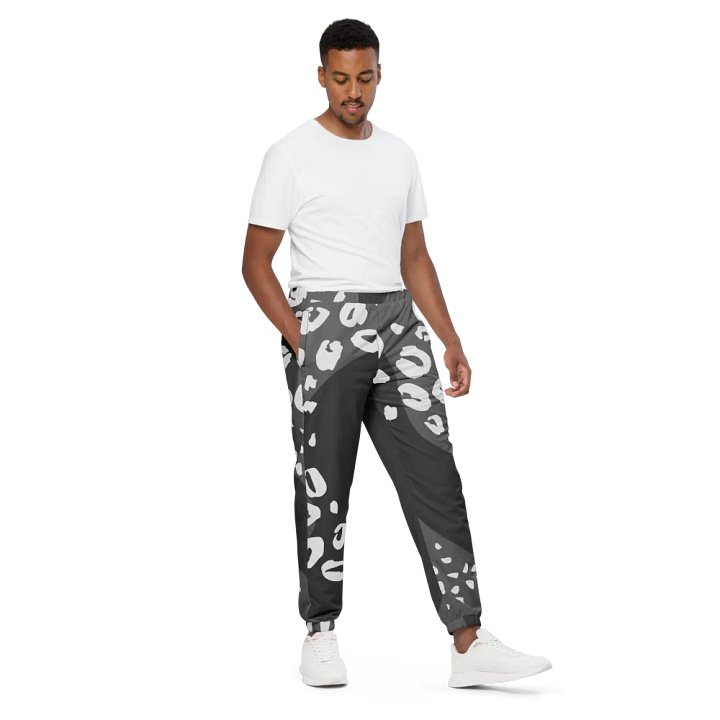 Grey Leopard Scatter Unisex Track Pants product image (2)