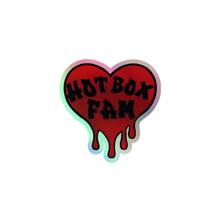 HOT BOX FAM SOLID RED LOGO STICKER product image (1)