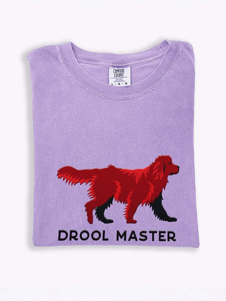 Drool Master T-Shirt(Embroidered) of a Newfoundland(Red) product image (1)