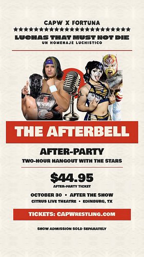 The action is in the ring. The party is at THE AFTERBELL. 🍊🔥

Keep the night going with a two-hour hangout with the stars aft...