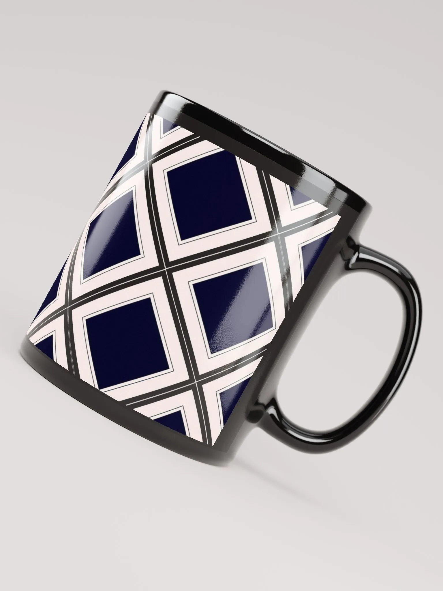 Black Diamonds Surrounded By White Black Mug product image (8)