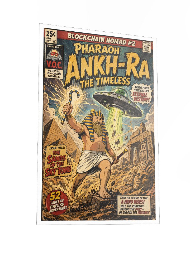 Blockchain Nomad #2: Pharaoh Ankh-Ra, The Timeless - Vintage Comic Book Poster product image (2)