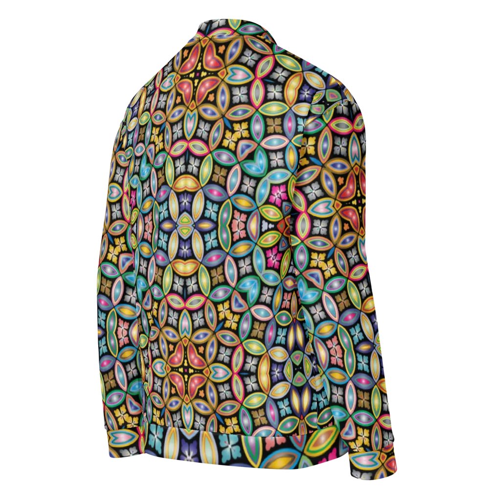 Batik Kawung Blue Bomber Jacket product image (4)