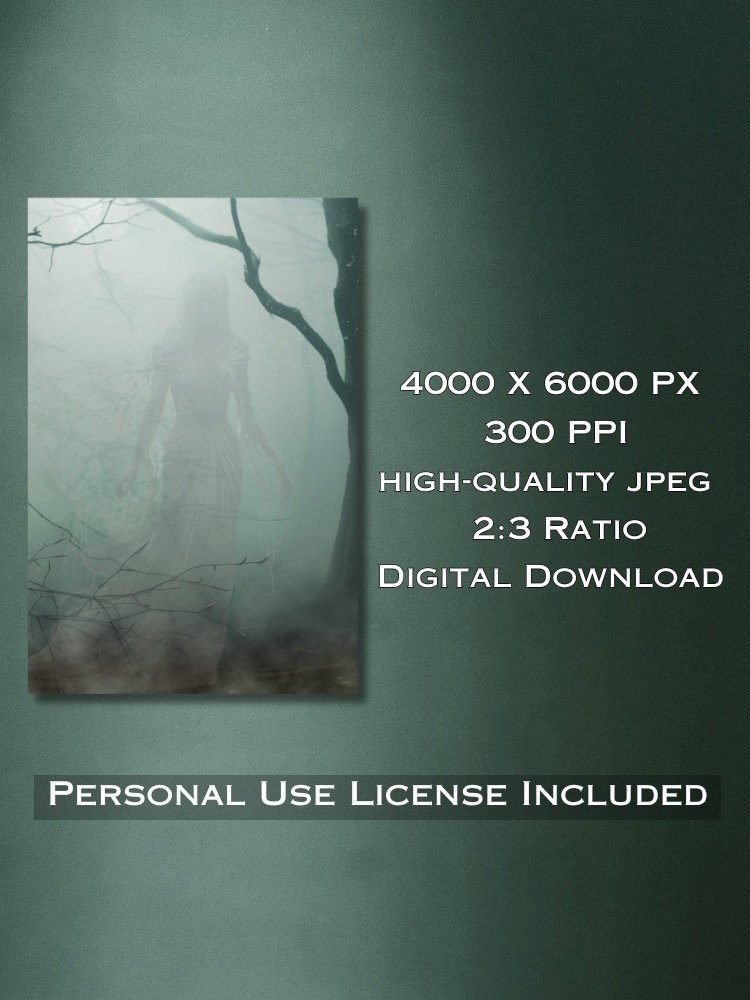 Banshee – The Veiled Mourner Digital Art Print product image (3)