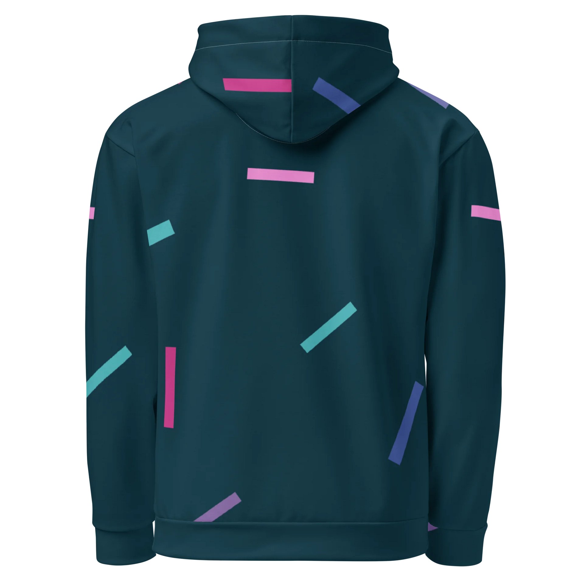 Mermaid Love | White on Dark Teal Confetti | Comfy All-Over Print Unisex Hooded Sweatshirt | Ocean-Inspired | Monique Faella Designs™ product image (3)