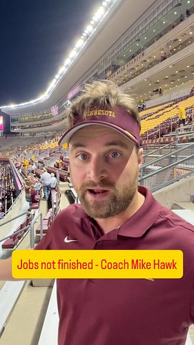 No Gophers onside kicks means their onside kicking coach, Mike Hawk was running stairs to take accountability...

#university...