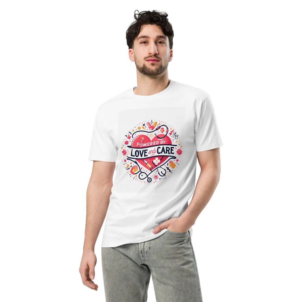 love and care heart shape design t-shirt product image (3)