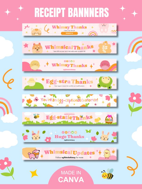 MRR/PLR Garden Etsy Receipt Banner Canva Templates product image (1)