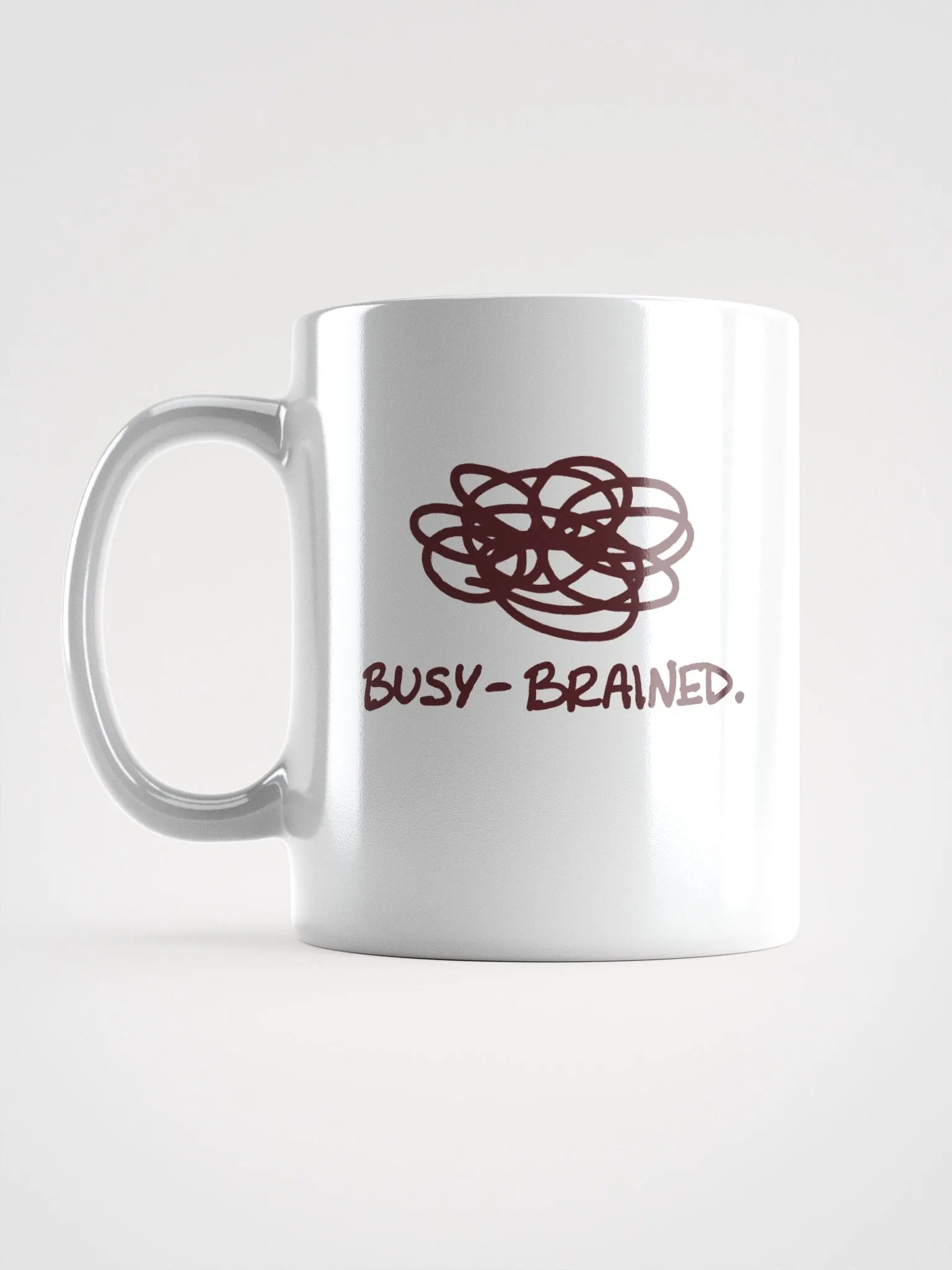 BUSY-BRAINED (maroon design) mug product image (12)