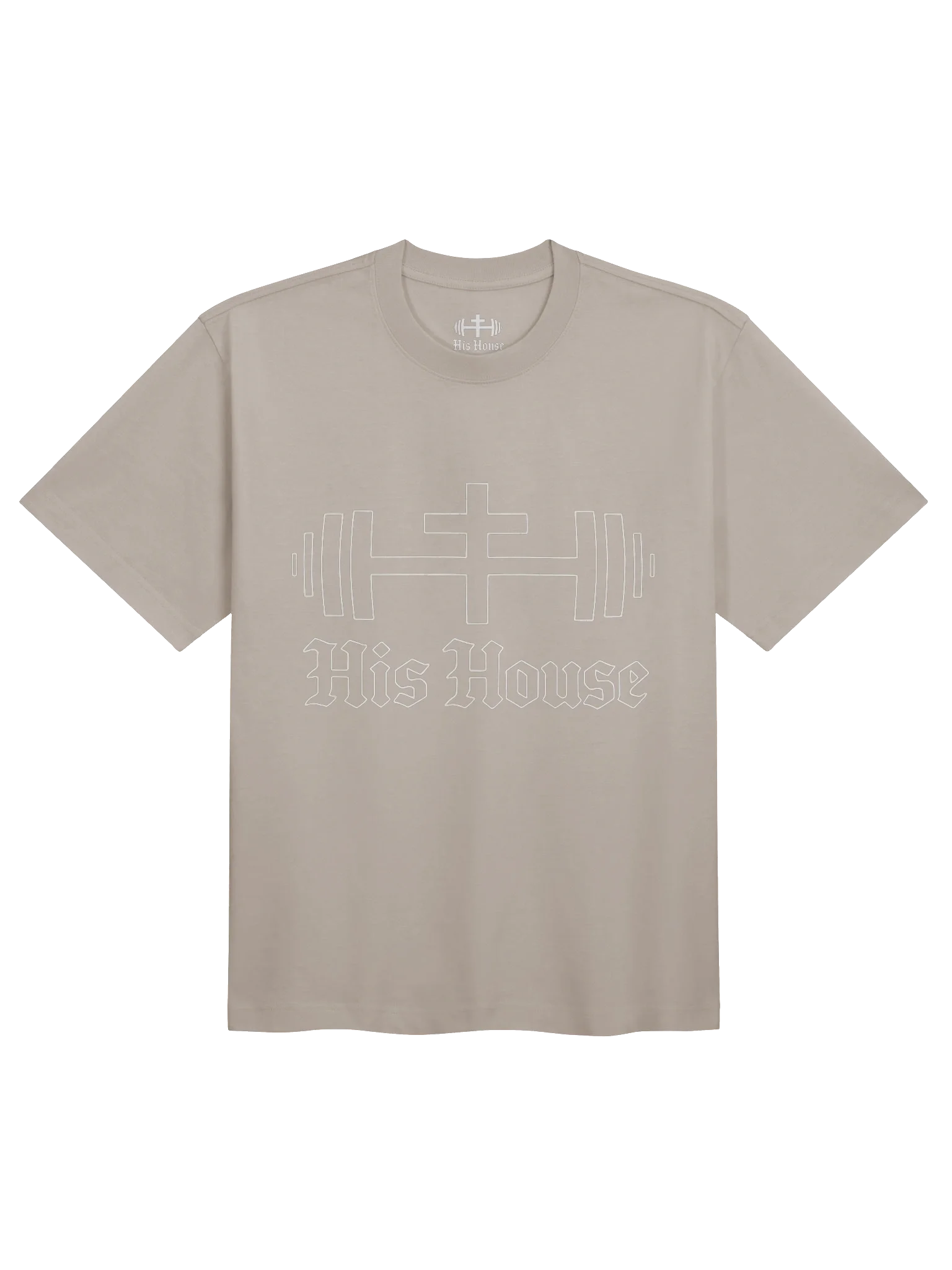 His House Mens Middleweight Oversized T-shirt - Ink Blue/Mushroom by His House
