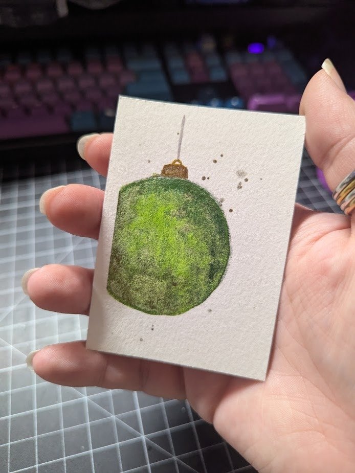ATC - Christmas Bauble #1 (Green) product image (1)