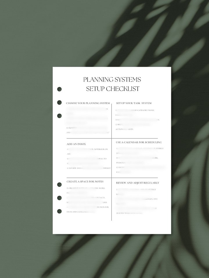 Ultimate Planning System Setup Checklist | A5 Printable product image (1)