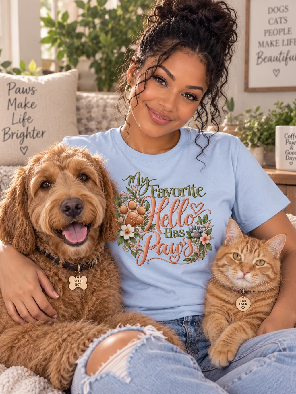 My Favorite Hello Has Paws Tee Vs2 product image (31)